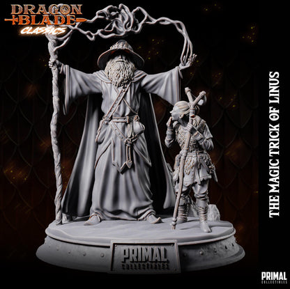 Dragonblade Classics, The Magic Trick Of Linus | Display Scale | TTRPG D&D Miniature | Primal Collectibles
