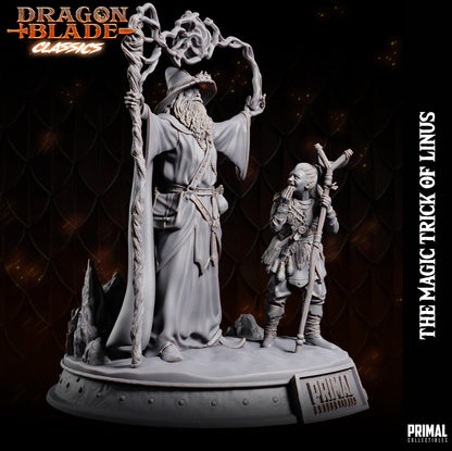 Dragonblade Classics, The Magic Trick Of Linus | Display Scale | TTRPG D&D Miniature | Primal Collectibles