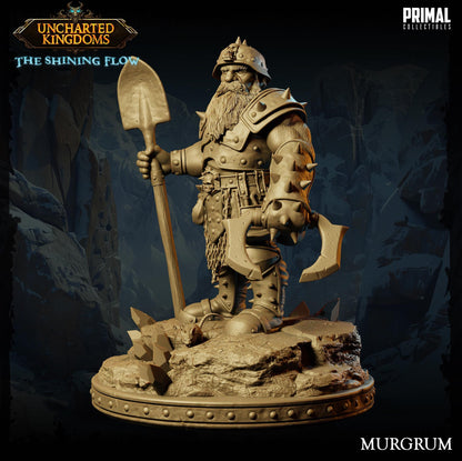 Dwarf Miner Murgrum | Uncharted Kingdoms | TTRPG D&D Miniature | Primal Collectibles