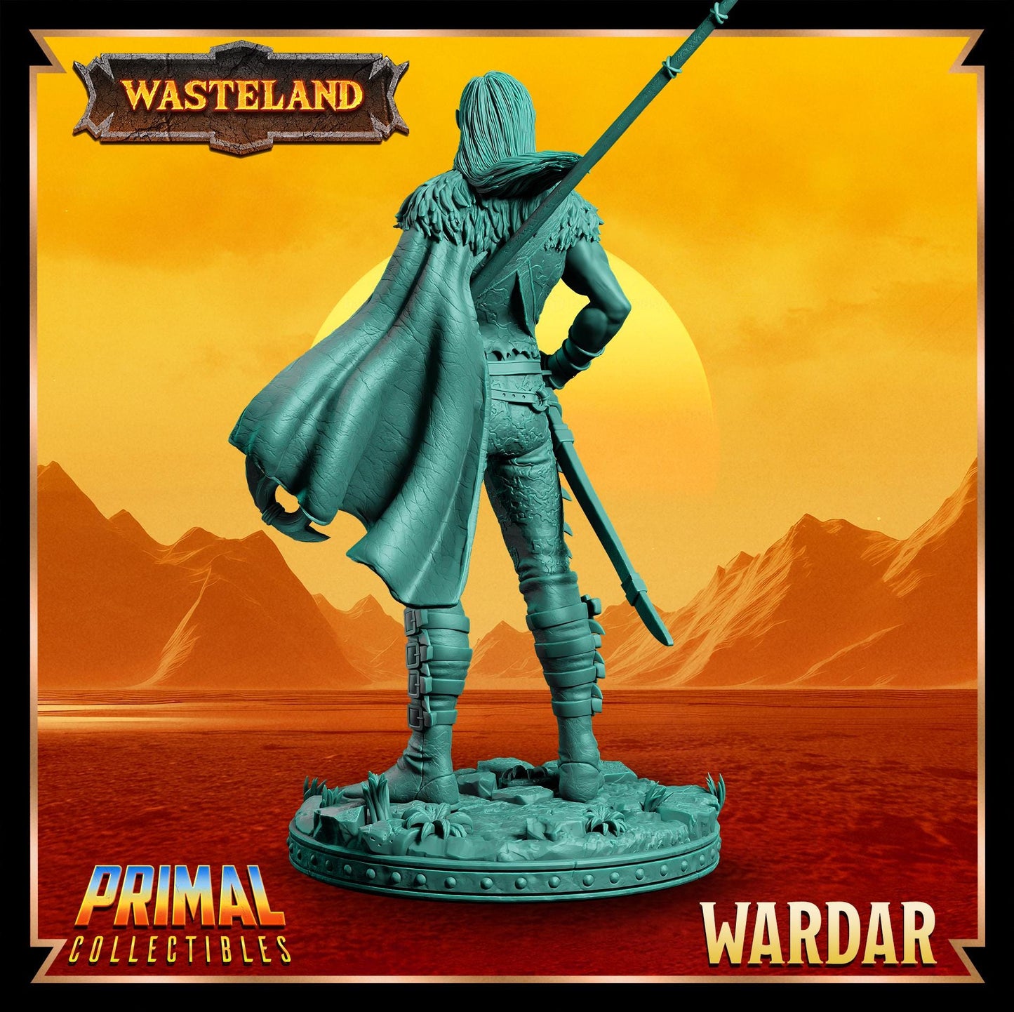 Elf Wardar | Wasteland | Tabletop Scale | TTRPG D&D Miniature | Primal Collectibles