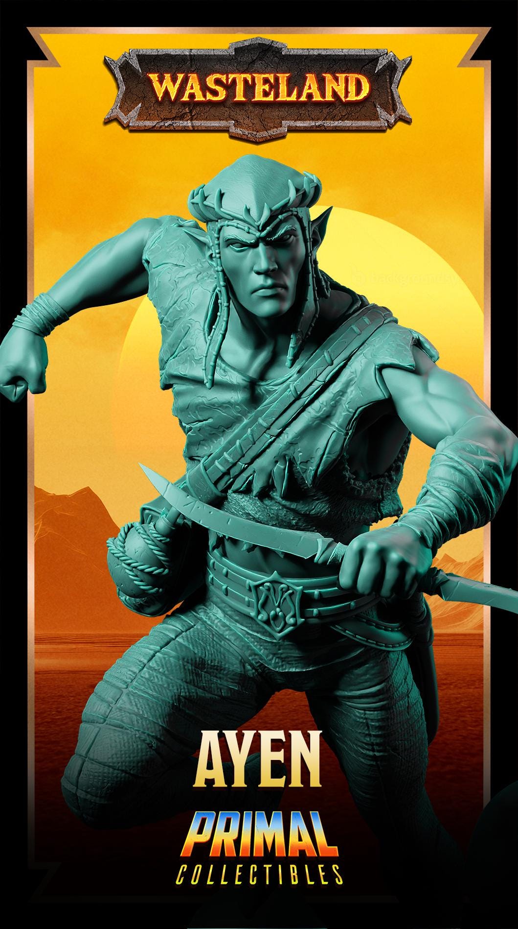 Elves Ayen | Wasteland | Tabletop Scale | TTRPG D&D Miniature | Primal Collectibles
