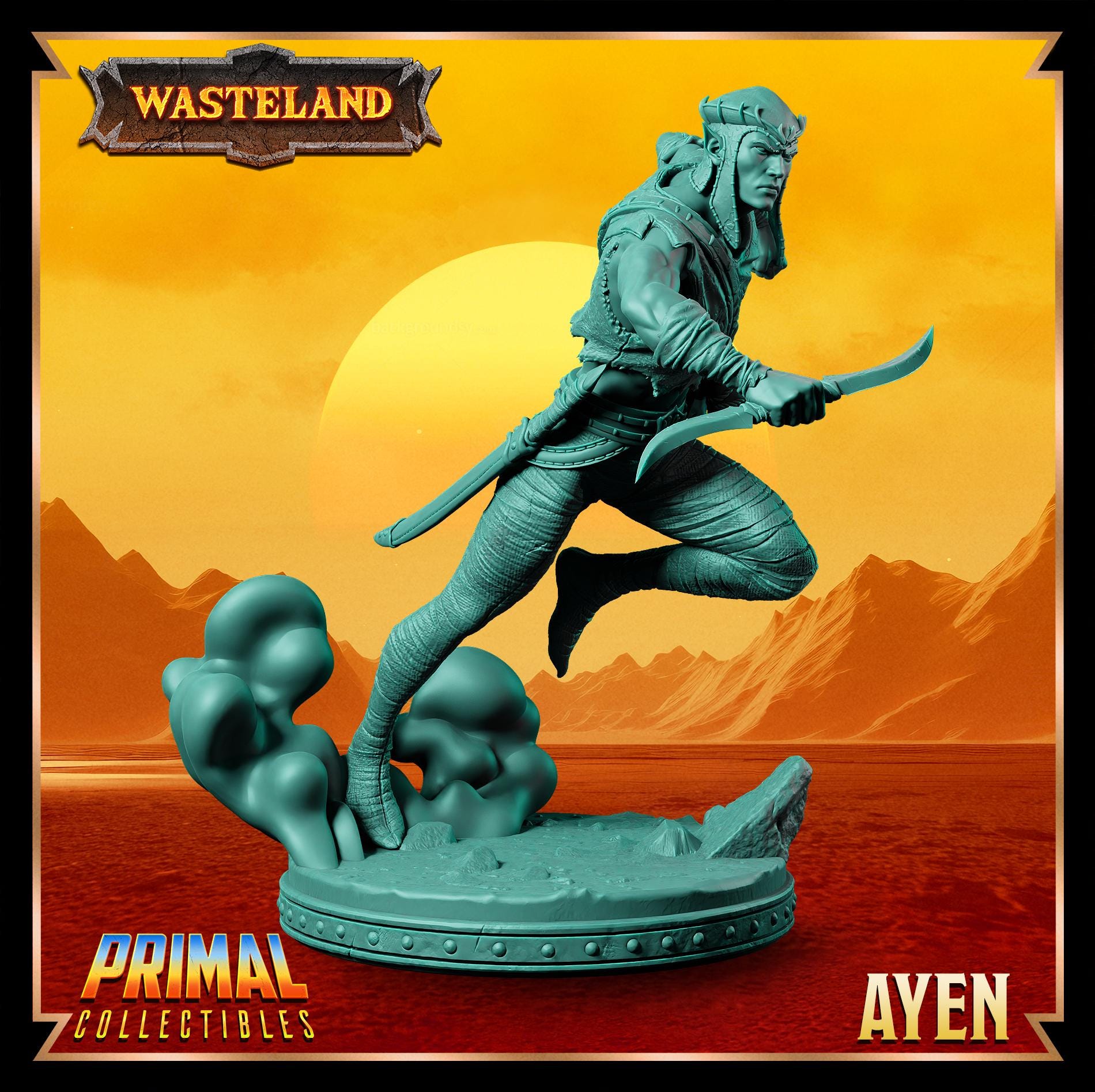 Elves Ayen | Wasteland | Tabletop Scale | TTRPG D&D Miniature | Primal Collectibles