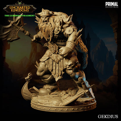 Frost Giant Gekdius | Uncharted Kingdoms | TTRPG D&D Miniature | Primal Collectibles