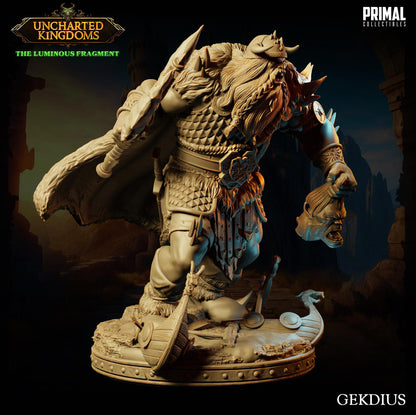 Frost Giant Gekdius | Uncharted Kingdoms | TTRPG D&D Miniature | Primal Collectibles