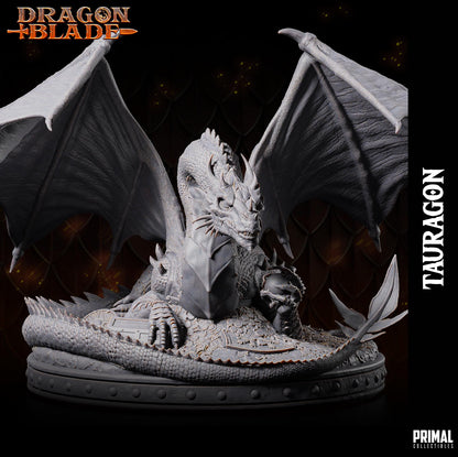 Green Dragon Tauragon | Dragonblade | TTRPG D&D Miniature | Primal Collectibles