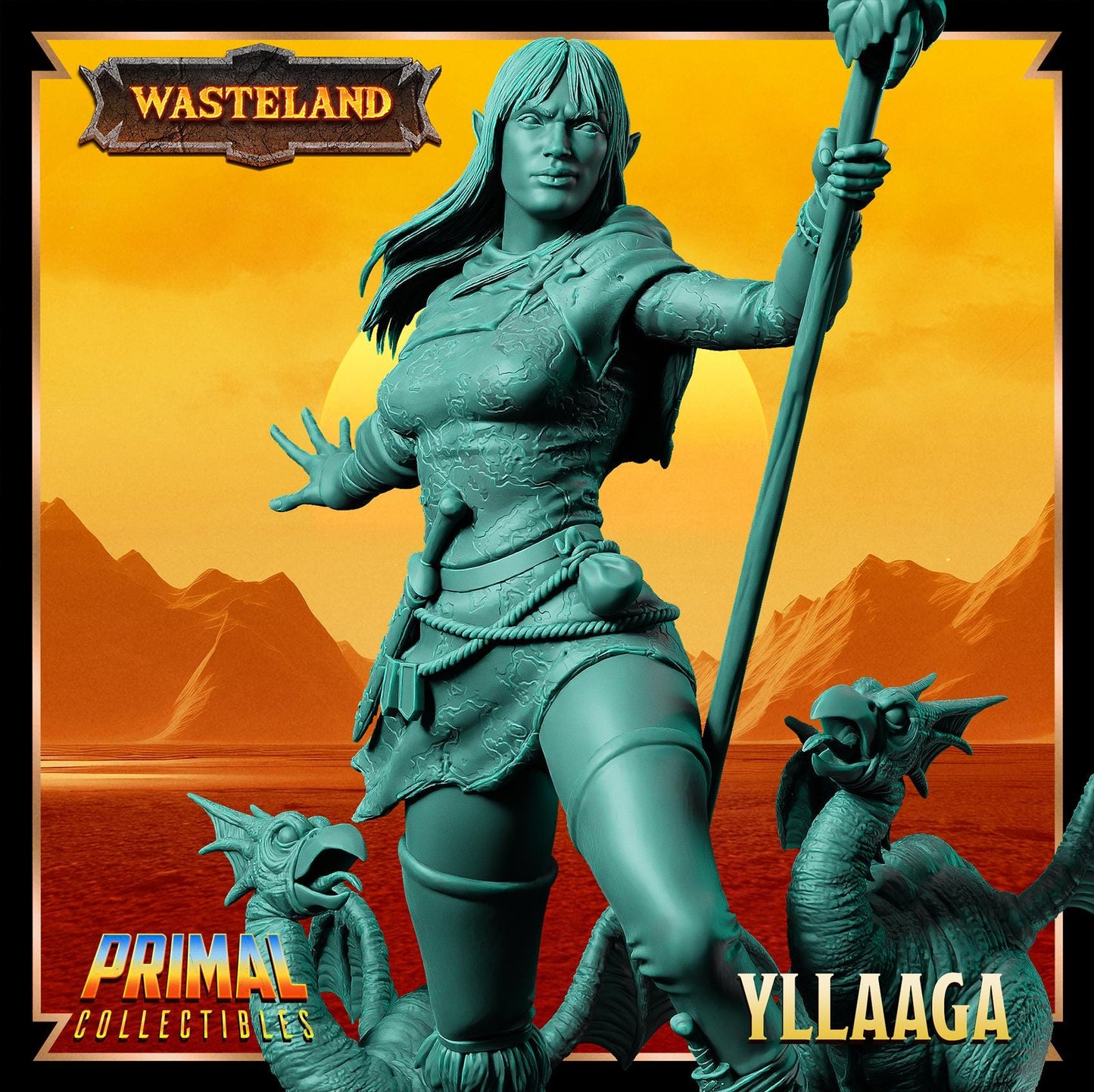 Half Elf Yllaaga | Wasteland | Tabletop Scale | TTRPG D&D Miniature | Primal Collectibles