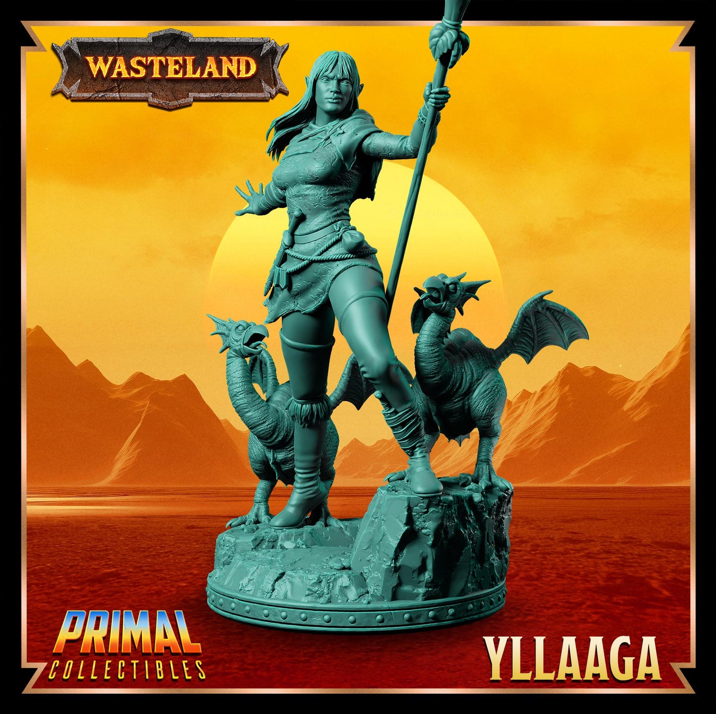 Half Elf Yllaaga | Wasteland | Tabletop Scale | TTRPG D&D Miniature | Primal Collectibles