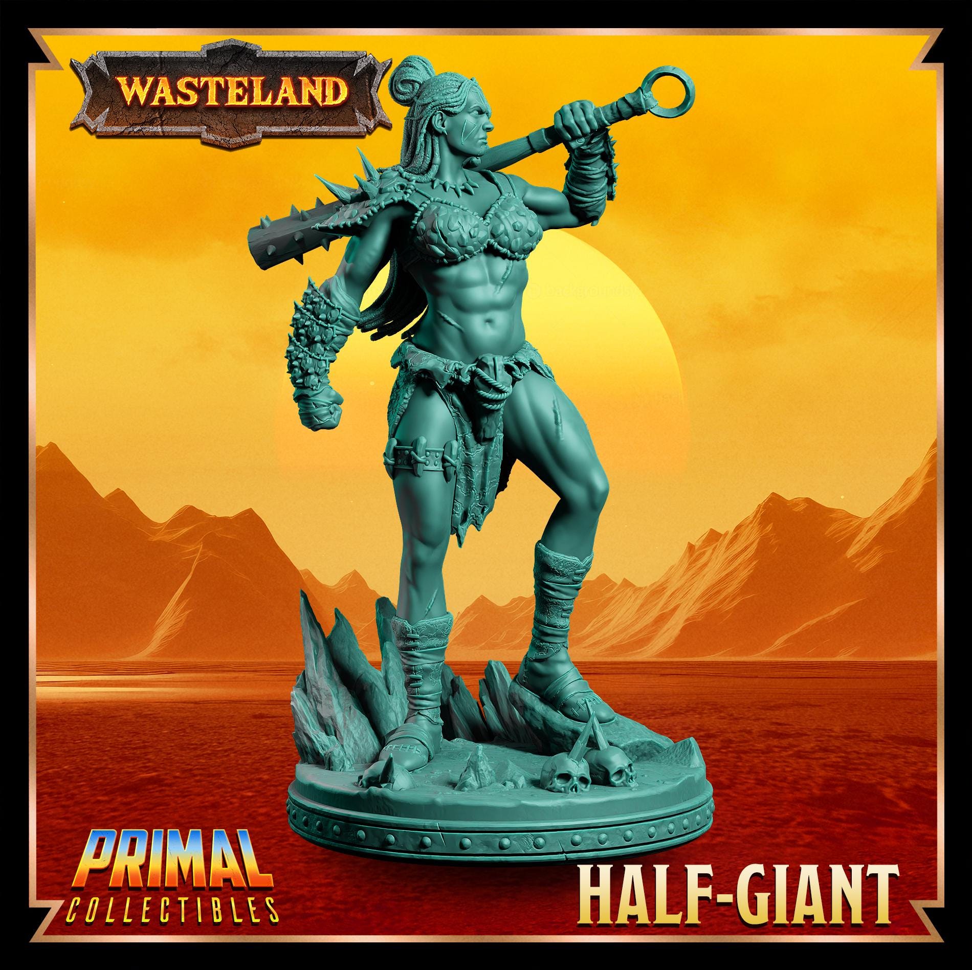 Half Giant | Wasteland | Tabletop Scale | TTRPG D&D Miniature | Primal Collectibles