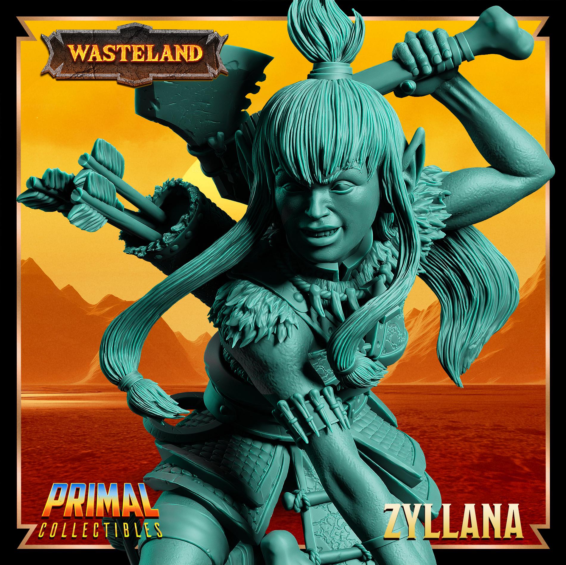 Halfling Zyllana | Wasteland | Tabletop Scale | TTRPG D&D Miniature | Primal Collectibles