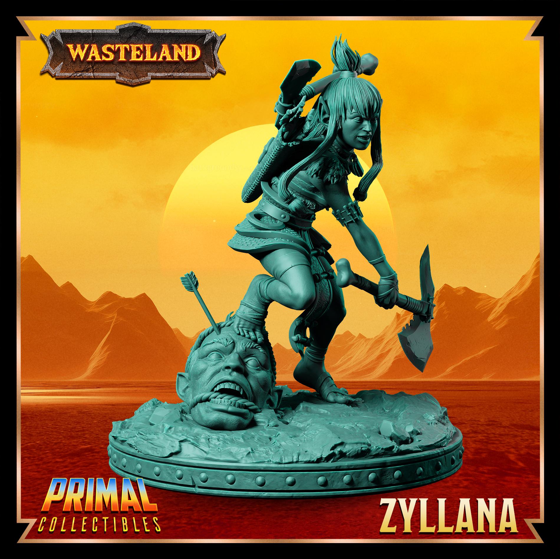Halfling Zyllana | Wasteland | Tabletop Scale | TTRPG D&D Miniature | Primal Collectibles