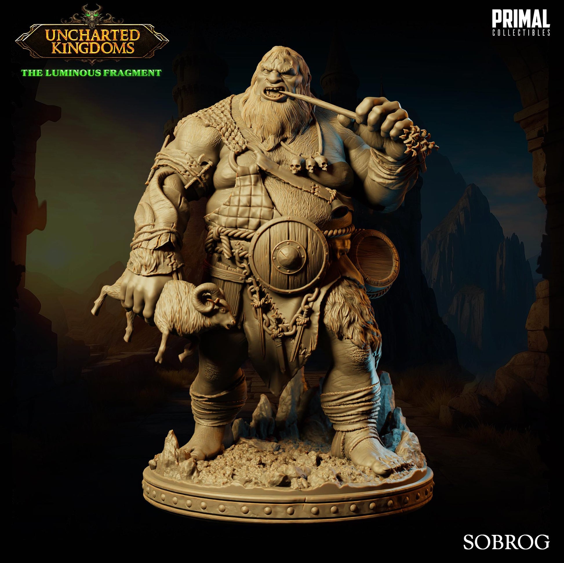 Hill Giant Sobrog | Tabletop Scale | TTRPG D&D Miniature | Primal Collectibles