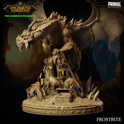 Ice Dragon Frostbite | Uncharted Kingdoms | TTRPG D&D Miniature | Primal Collectibles