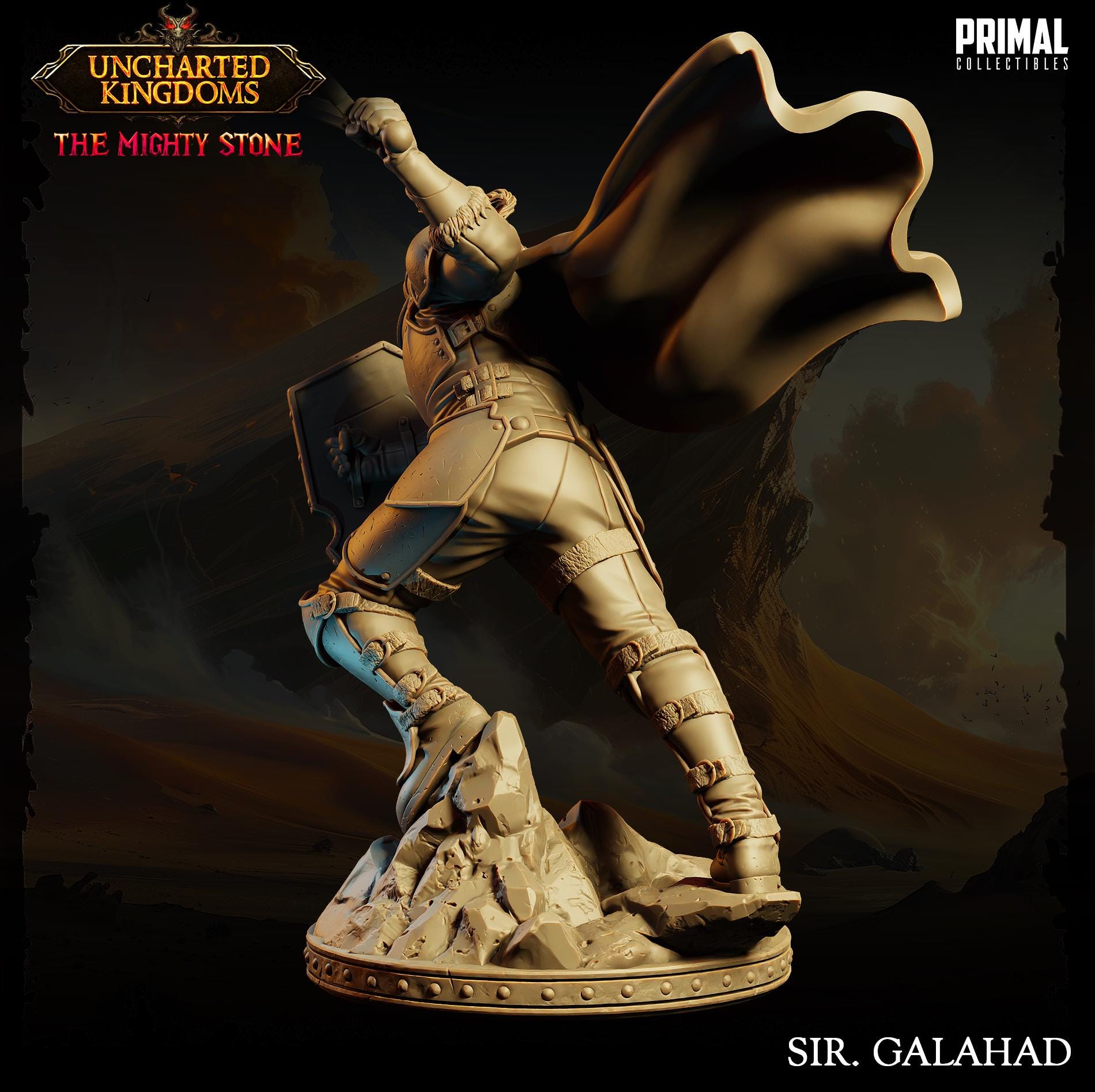 Knight Sir Galahad | Tabletop Scale | TTRPG D&D Miniature | Primal Collectibles