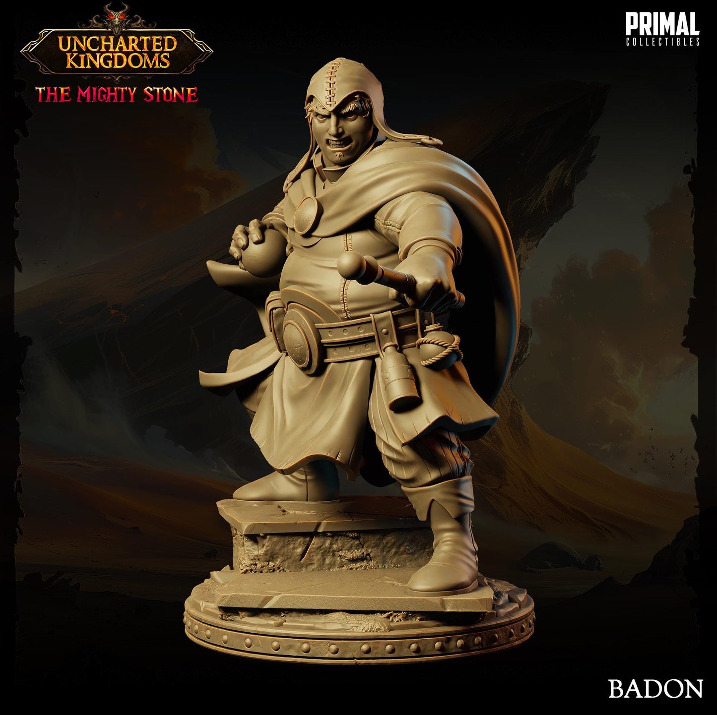 Mage Badon | Tabletop Scale | TTRPG D&D Miniature | Primal Collectibles