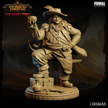 Moneylender Grimas | Uncharted Kingdoms | TTRPG D&D Miniature | Primal Collectibles
