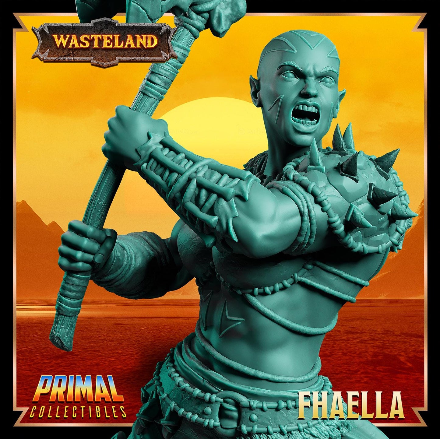 Mul Wild Fhaella | Wasteland | Tabletop Scale | TTRPG D&D Miniature | Primal Collectibles