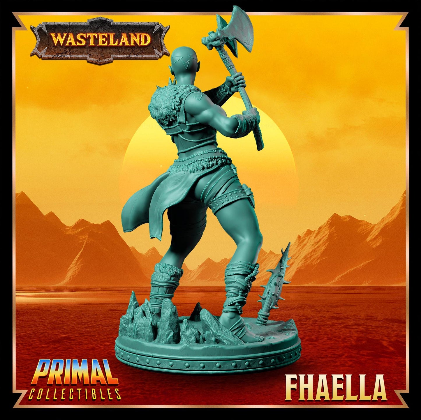 Mul Wild Fhaella | Wasteland | Tabletop Scale | TTRPG D&D Miniature | Primal Collectibles