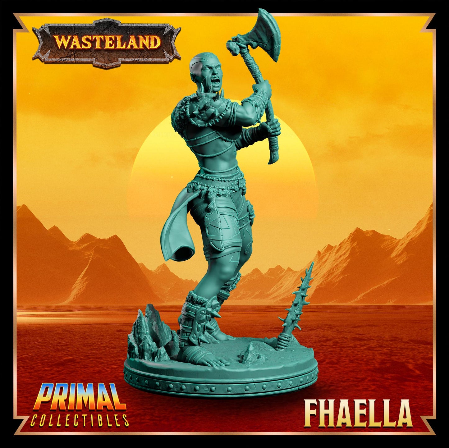 Mul Wild Fhaella | Wasteland | Tabletop Scale | TTRPG D&D Miniature | Primal Collectibles