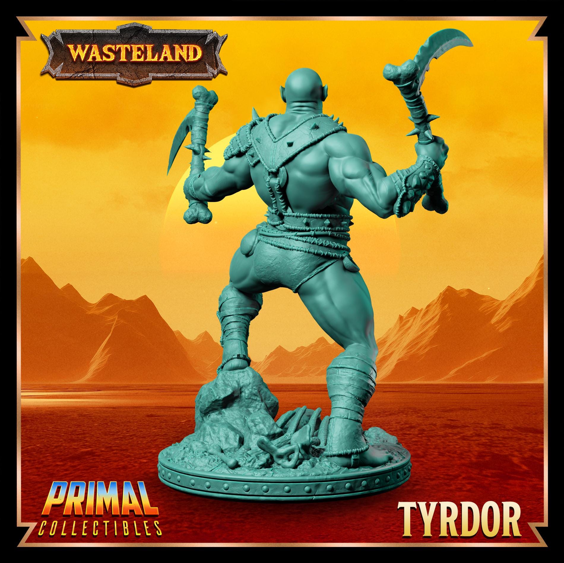 Mul Wild Tyrdor | Wasteland | Tabletop Scale | TTRPG D&D Miniature | Primal Collectibles