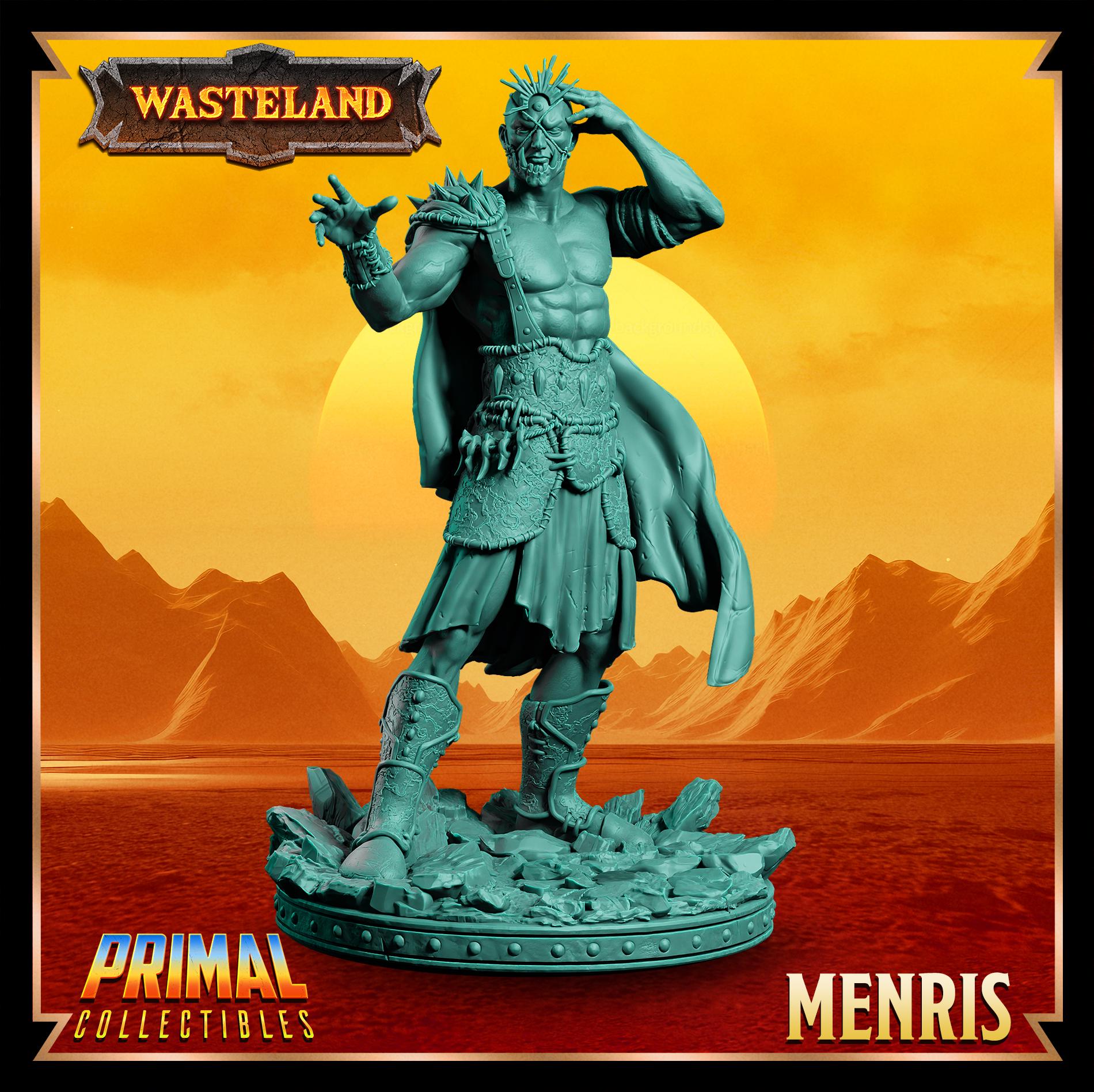 Psionicist Menris | Wasteland | Tabletop Scale | TTRPG D&D Miniature | Primal Collectibles