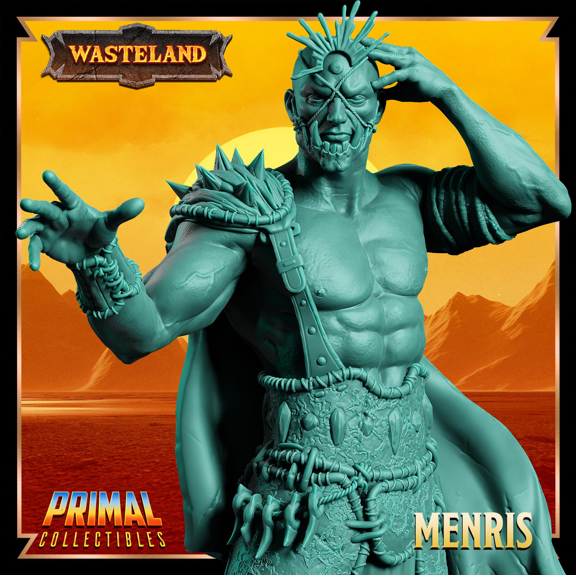 Psionicist Menris | Wasteland | Tabletop Scale | TTRPG D&D Miniature | Primal Collectibles