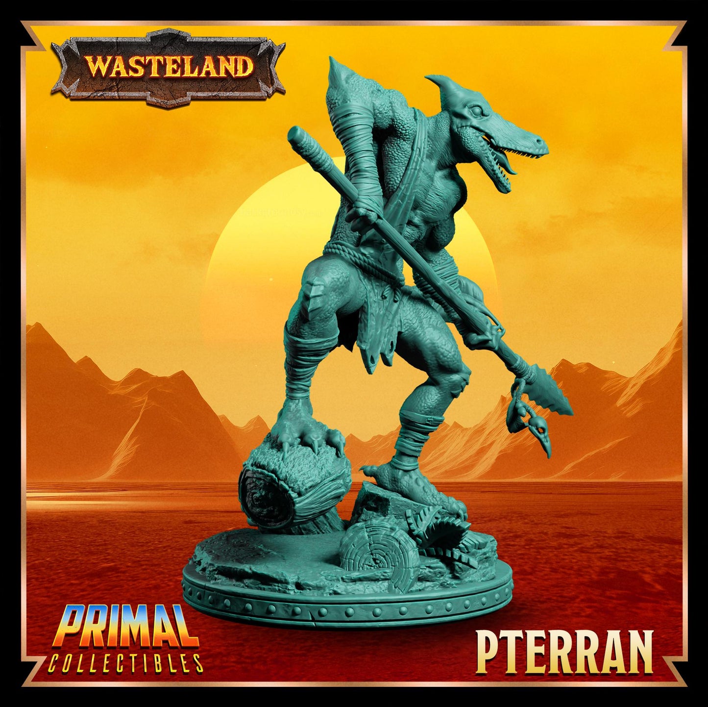 Pterran | Wasteland | Tabletop Scale | TTRPG D&D Miniature | Primal Collectibles
