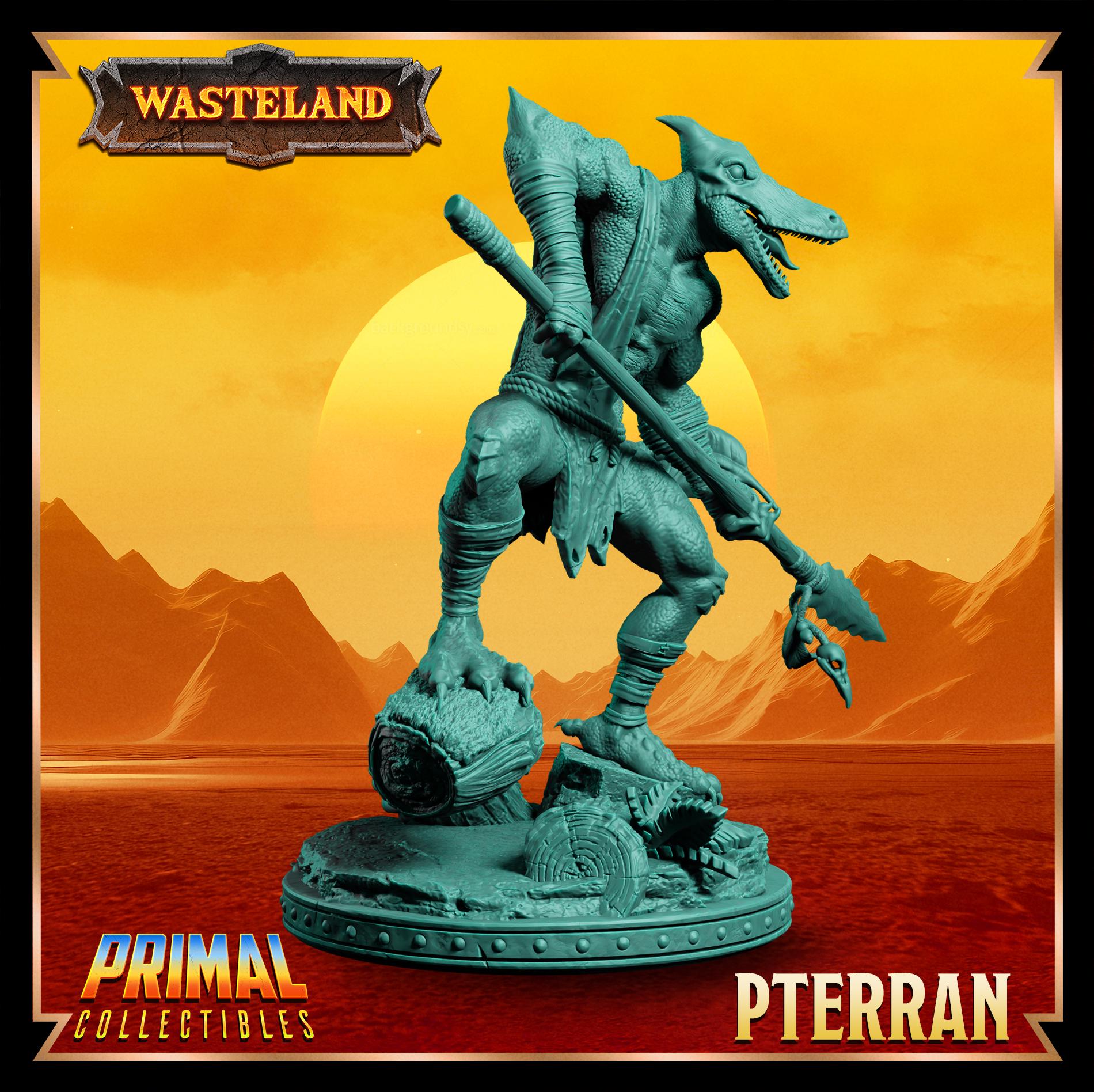 Pterran | Wasteland | Tabletop Scale | TTRPG D&D Miniature | Primal Collectibles