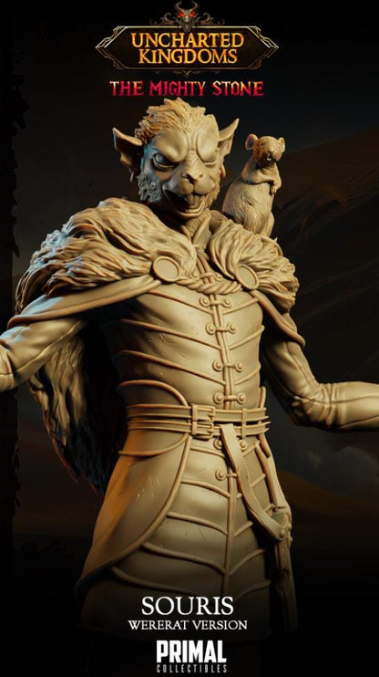 Ratman Wererat Souris | Uncharted Kingdoms | TTRPG D&D Miniature | Primal Collectibles