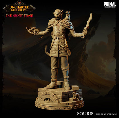 Ratman Wererat Souris | Uncharted Kingdoms | TTRPG D&D Miniature | Primal Collectibles