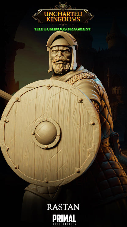 Soldier Lance Rastan | Uncharted Kingdoms | TTRPG D&D Miniature | Primal Collectibles