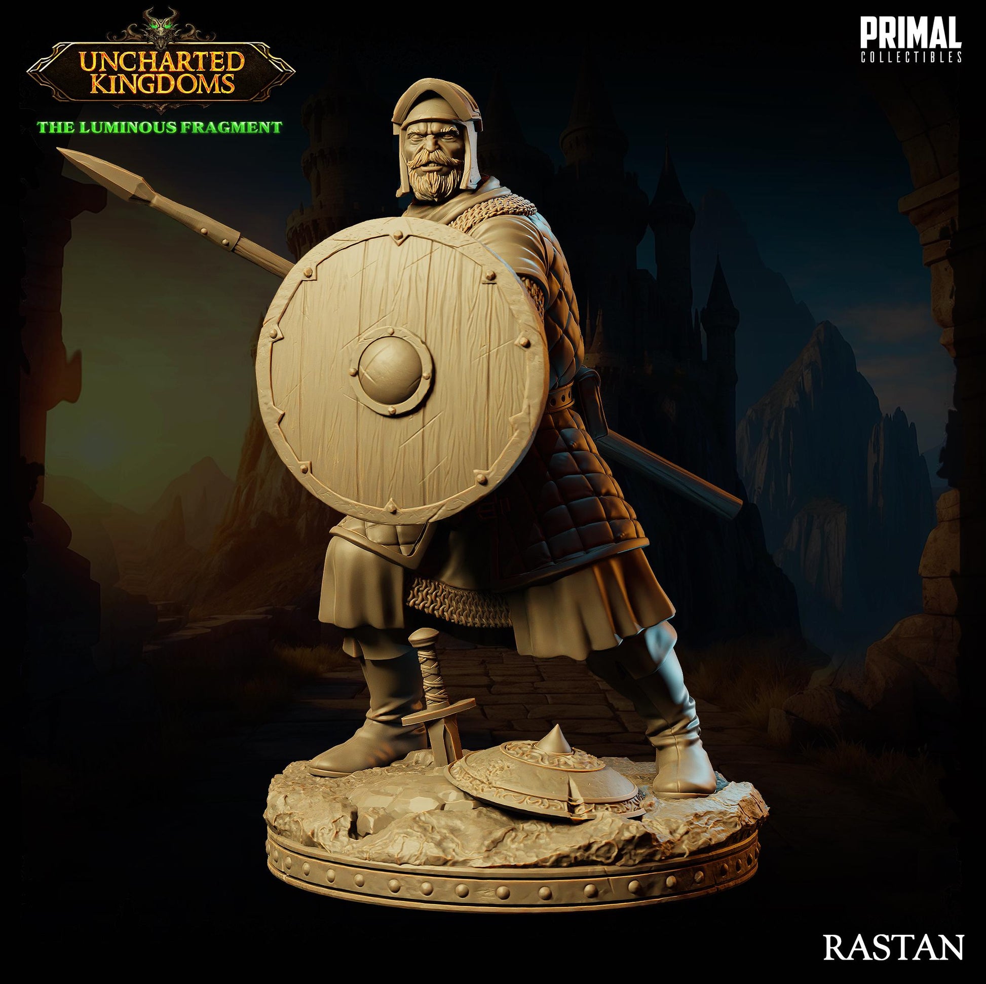 Soldier Lance Rastan | Tabletop Scale | TTRPG D&D Miniature | Primal Collectibles