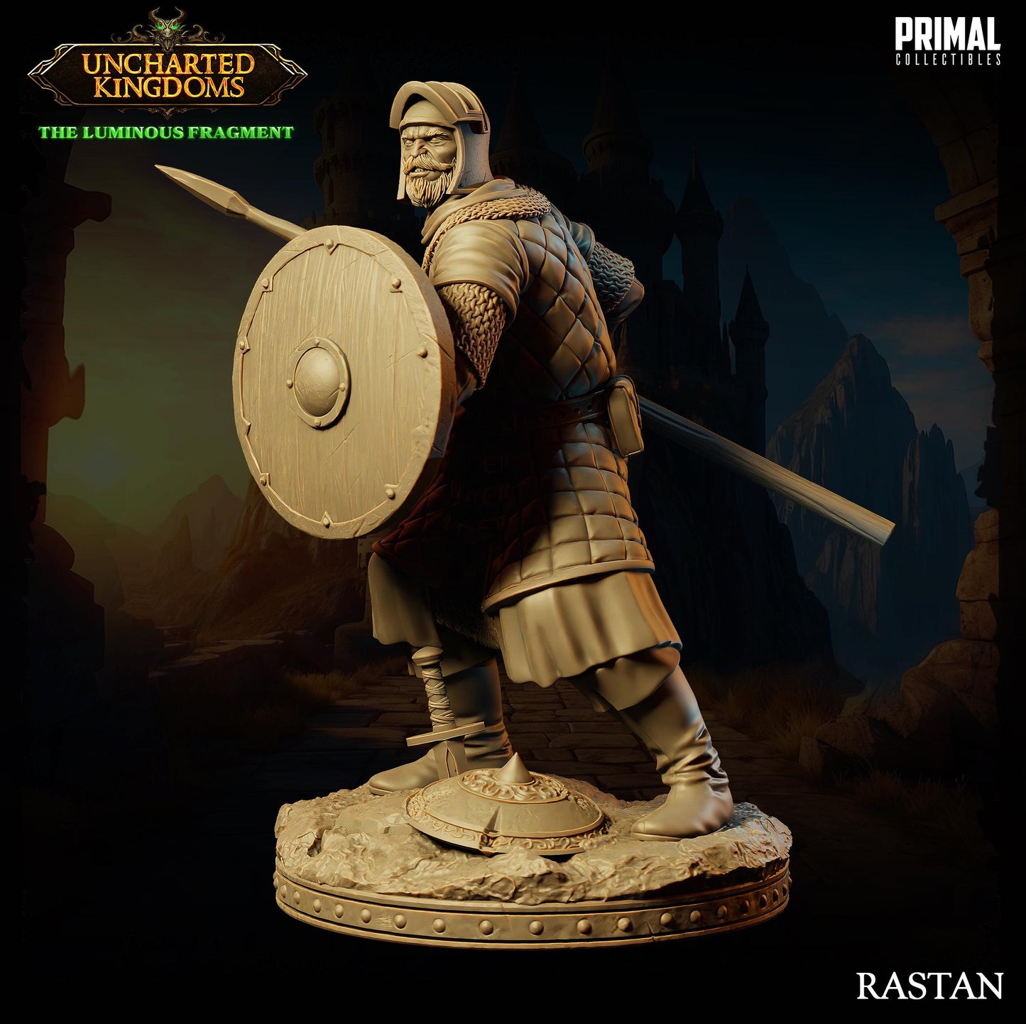 Soldier Lance Rastan | Tabletop Scale | TTRPG D&D Miniature | Primal Collectibles