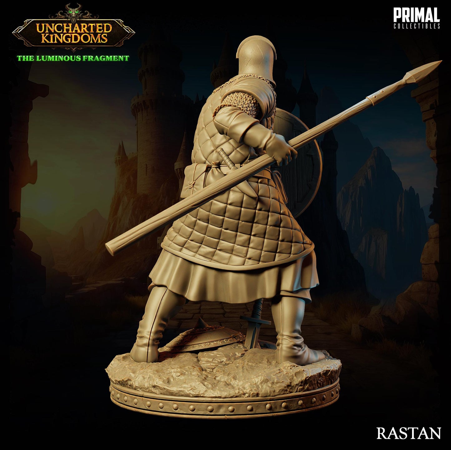 Soldier Lance Rastan | Tabletop Scale | TTRPG D&D Miniature | Primal Collectibles