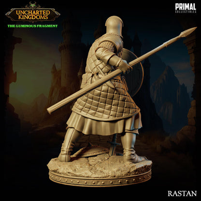 Soldier Lance Rastan | Uncharted Kingdoms | TTRPG D&D Miniature | Primal Collectibles