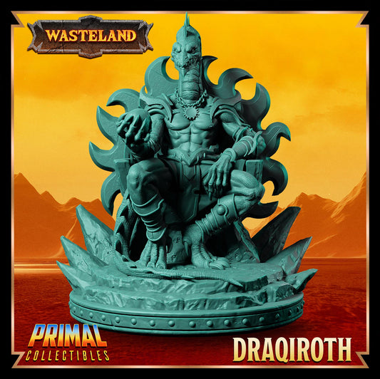 Sorcerer King Draqiroth | Wasteland | Tabletop Scale | TTRPG D&D Miniature | Primal Collectibles