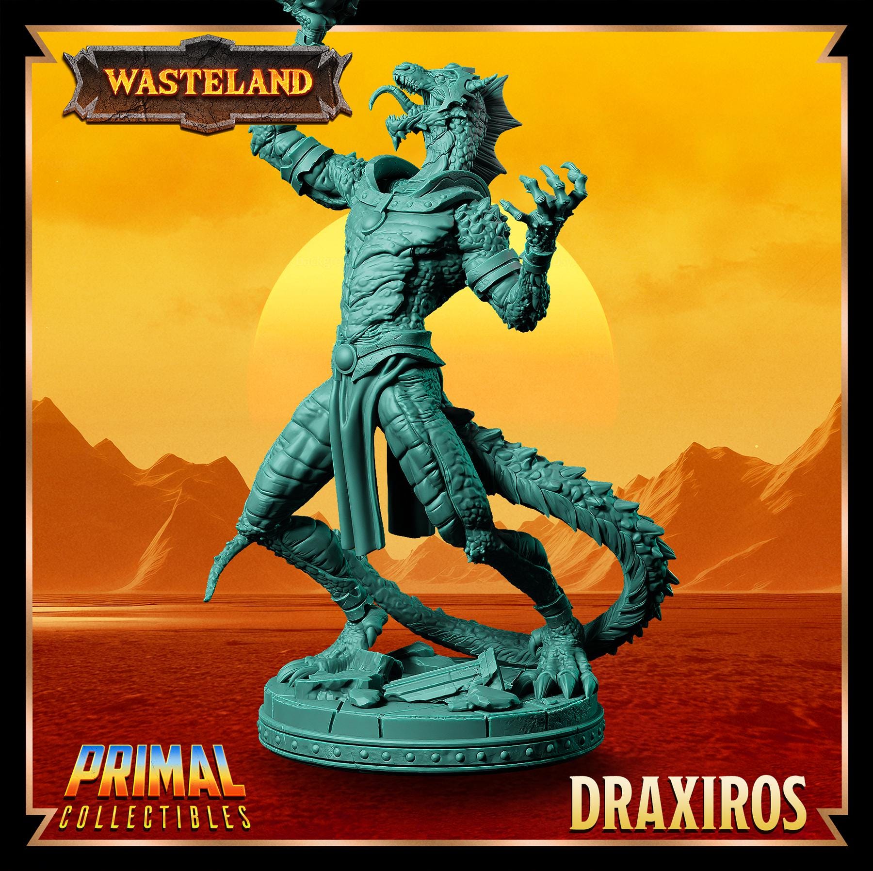 Sorcerer King Draxiros | Wasteland | Tabletop Scale | TTRPG D&D Miniature | Primal Collectibles
