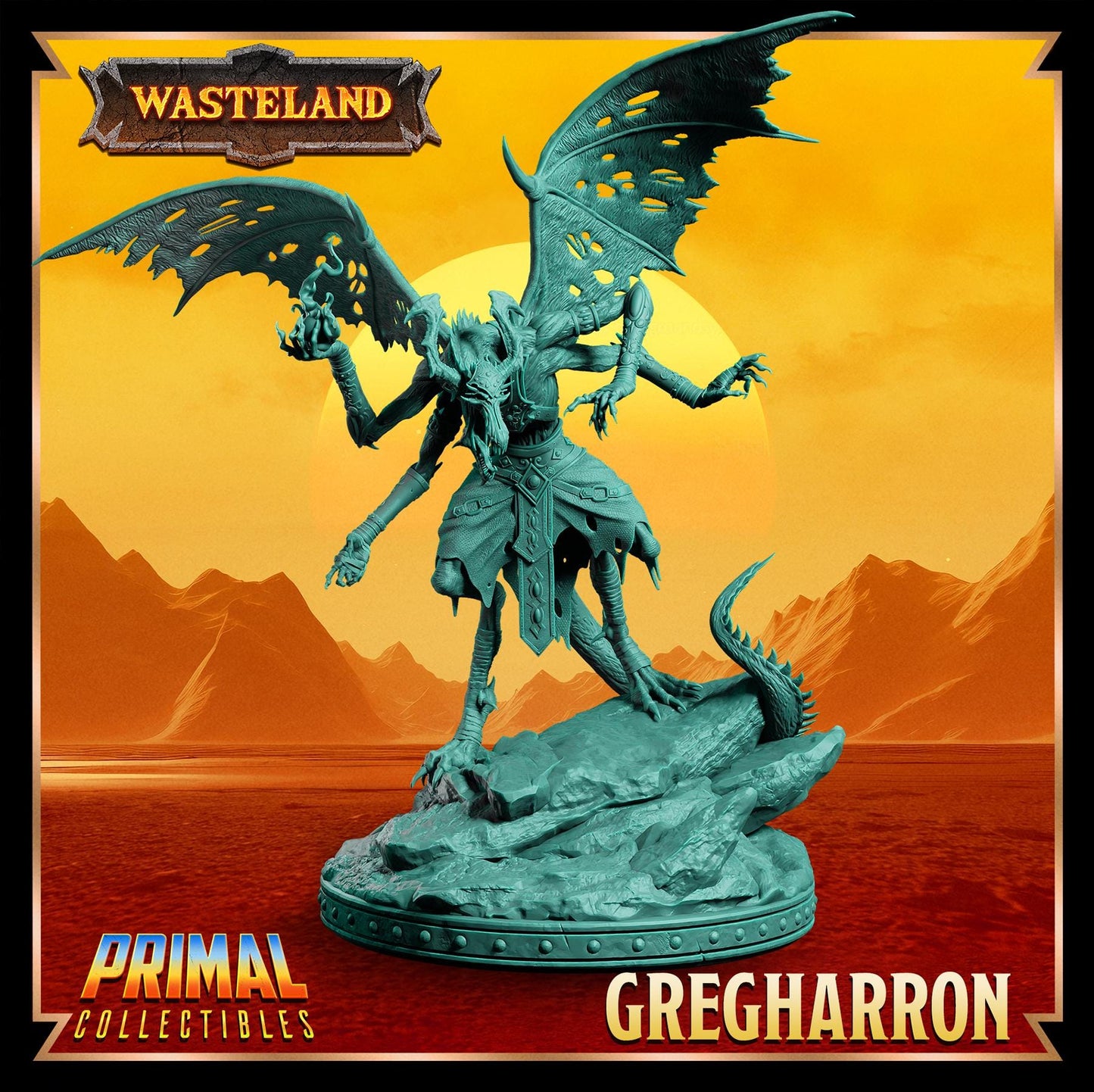 Sorcerer King Gregharron | Wasteland | Tabletop Scale | TTRPG D&D Miniature | Primal Collectibles