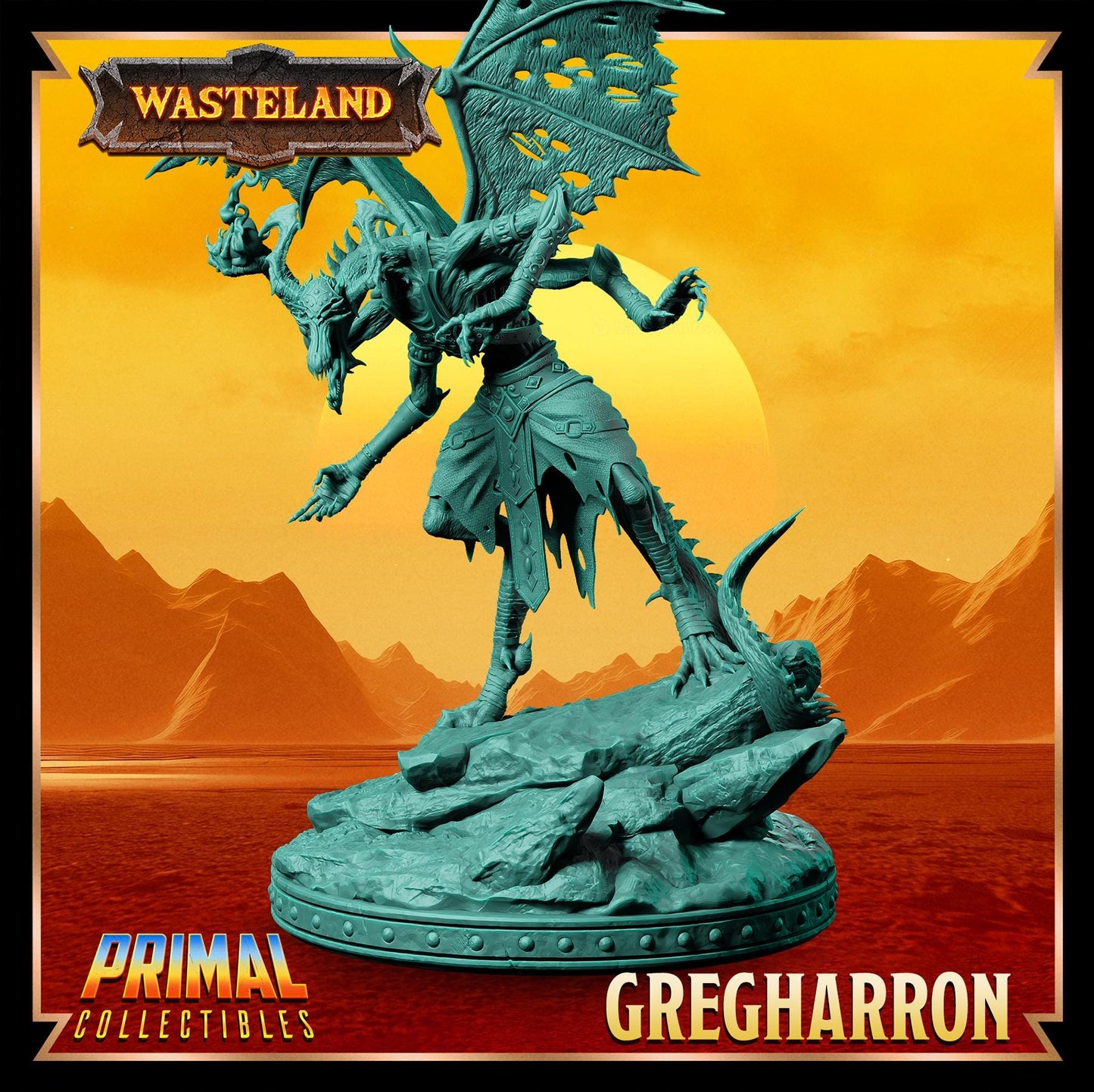 Sorcerer King Gregharron | Wasteland | Tabletop Scale | TTRPG D&D Miniature | Primal Collectibles