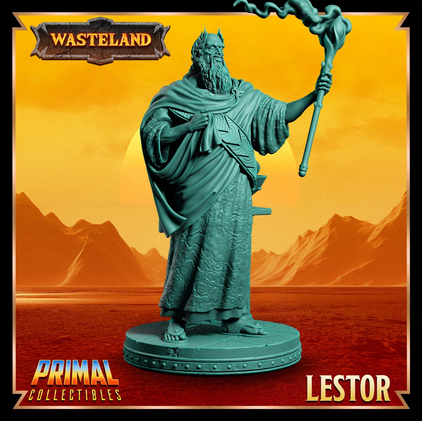 Sorcerer King Lestor | Wasteland | Tabletop Scale | TTRPG D&D Miniature | Primal Collectibles