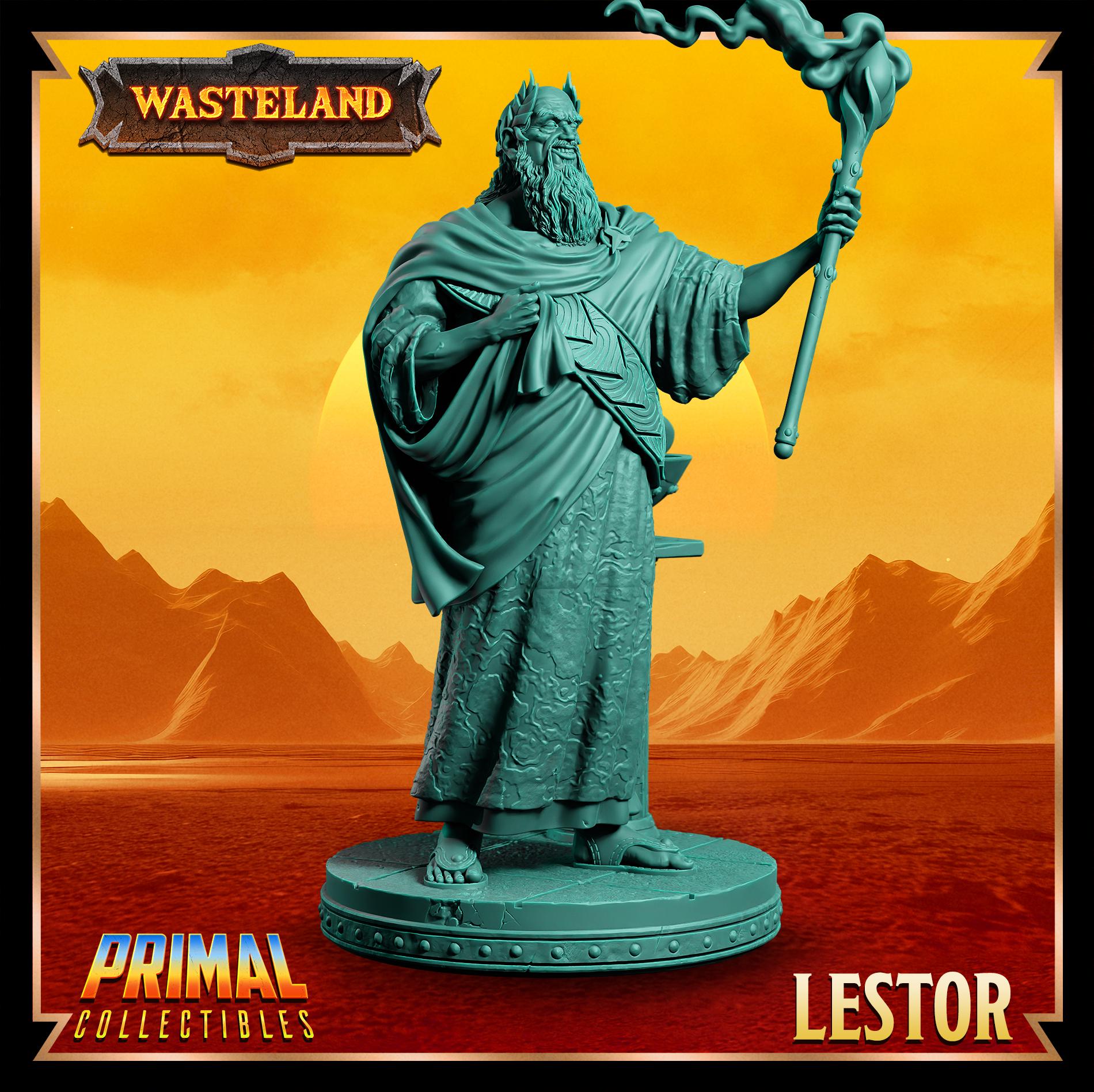 Sorcerer King Lestor | Wasteland | Tabletop Scale | TTRPG D&D Miniature | Primal Collectibles