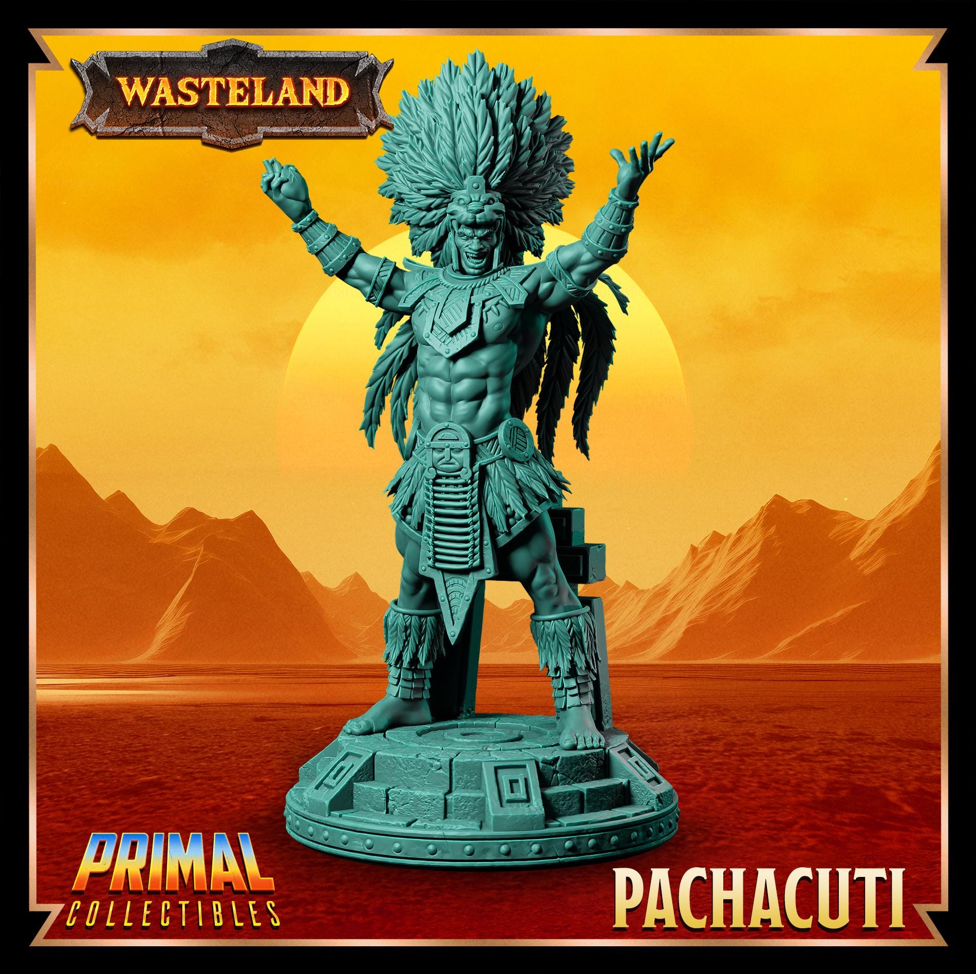 Sorcerer King Pachacuti | Wasteland | Tabletop Scale | TTRPG D&D Miniature | Primal Collectibles