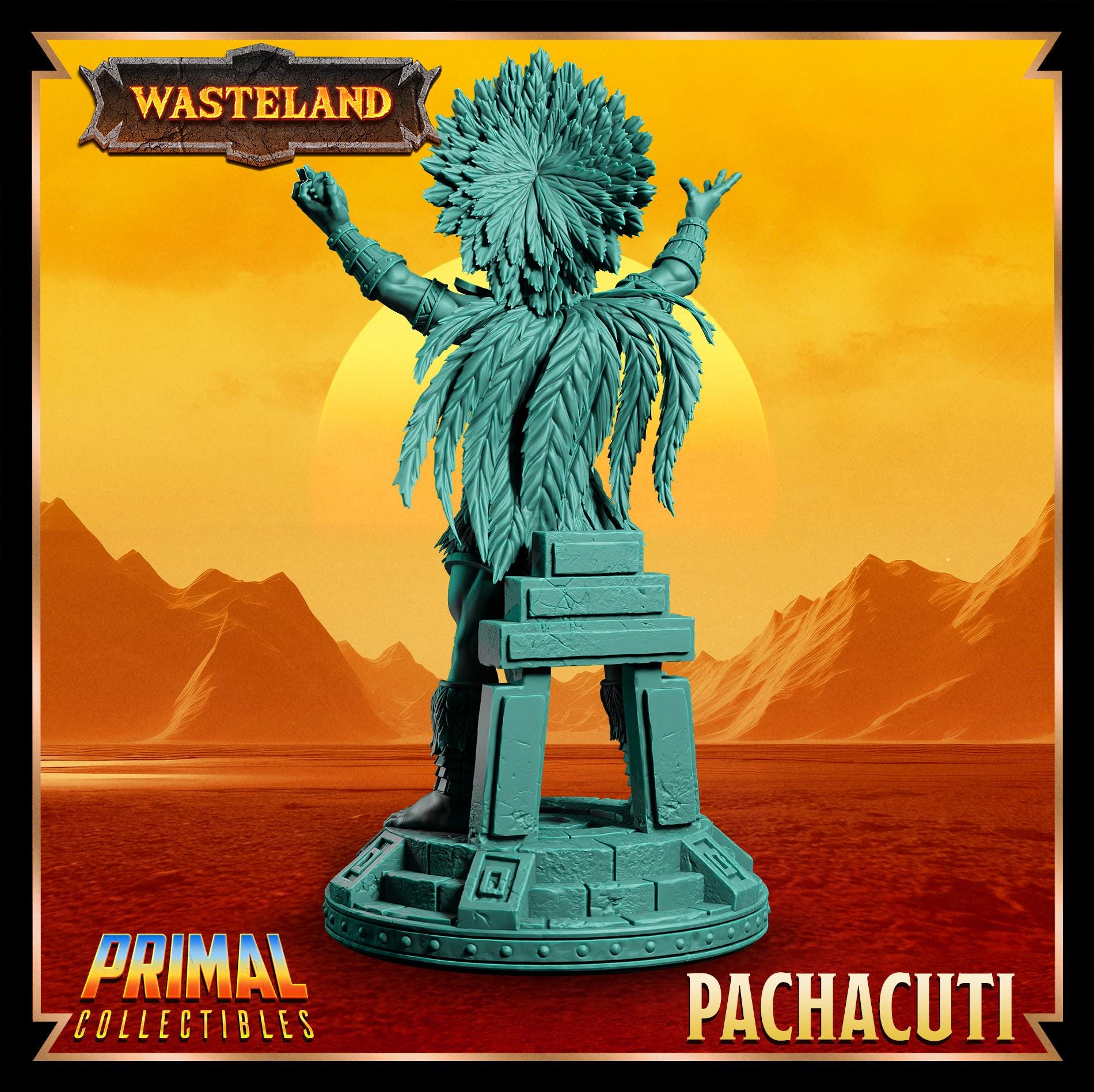 Sorcerer King Pachacuti | Wasteland | Tabletop Scale | TTRPG D&D Miniature | Primal Collectibles