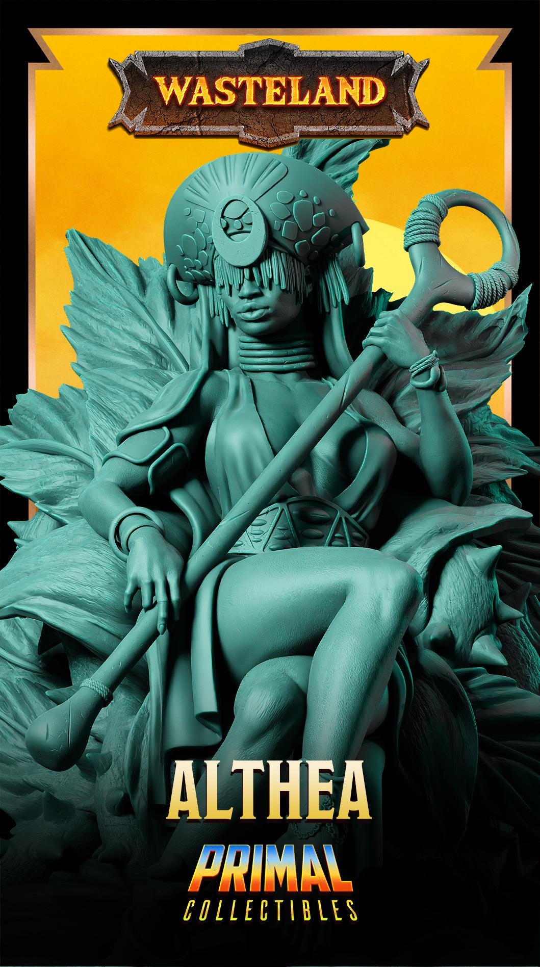 Sorcerer Queen Althea | Wasteland | Tabletop Scale | TTRPG D&D Miniature | Primal Collectibles