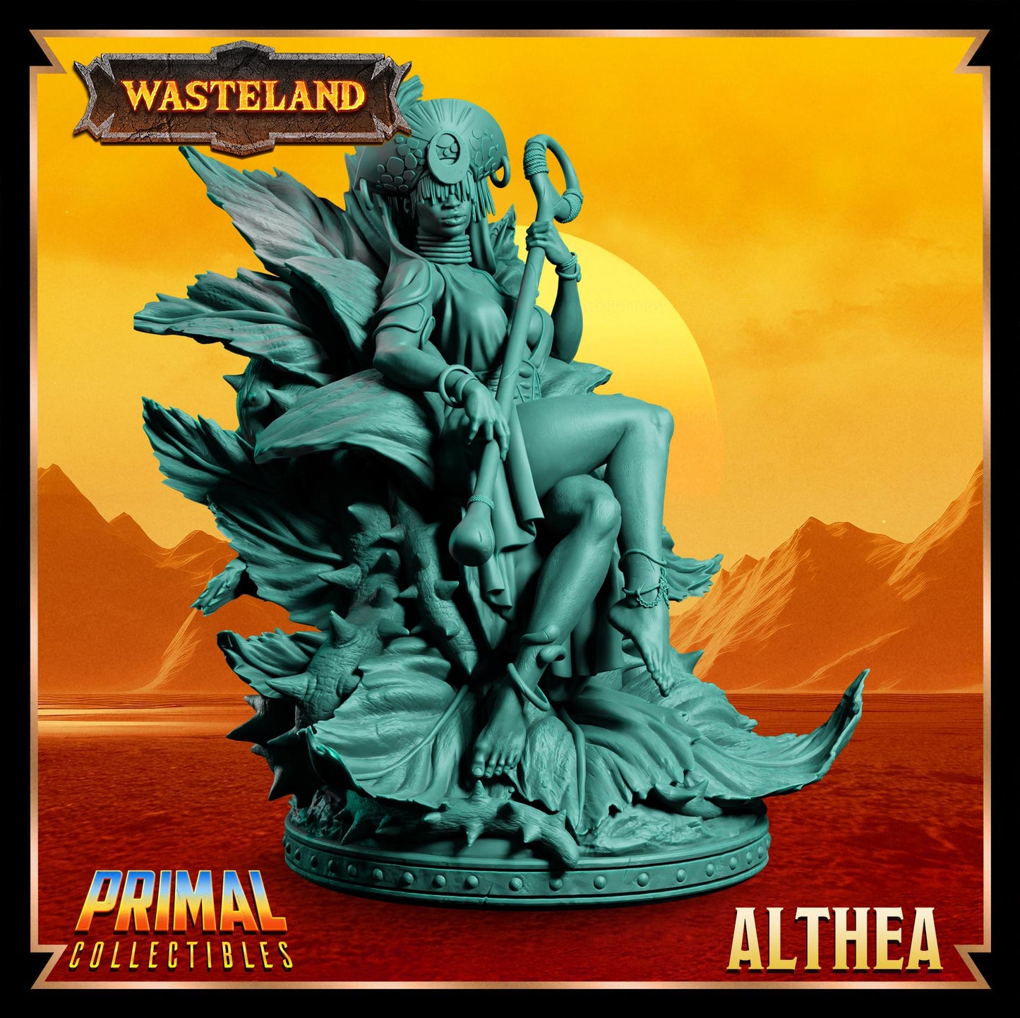 Sorcerer Queen Althea | Wasteland | Tabletop Scale | TTRPG D&D Miniature | Primal Collectibles