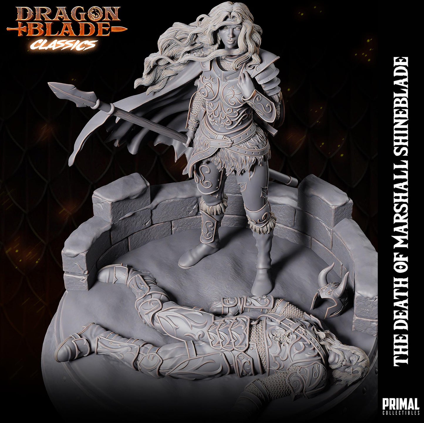 The Death of Marshall Shineblade | Display Scale | TTRPG D&D Miniature | Primal Collectibles