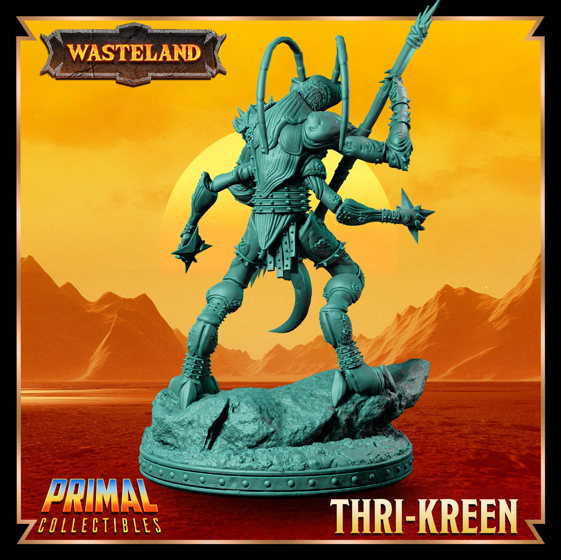 Thrikreens | Wasteland | Tabletop Scale | TTRPG D&D Miniature | Primal Collectibles