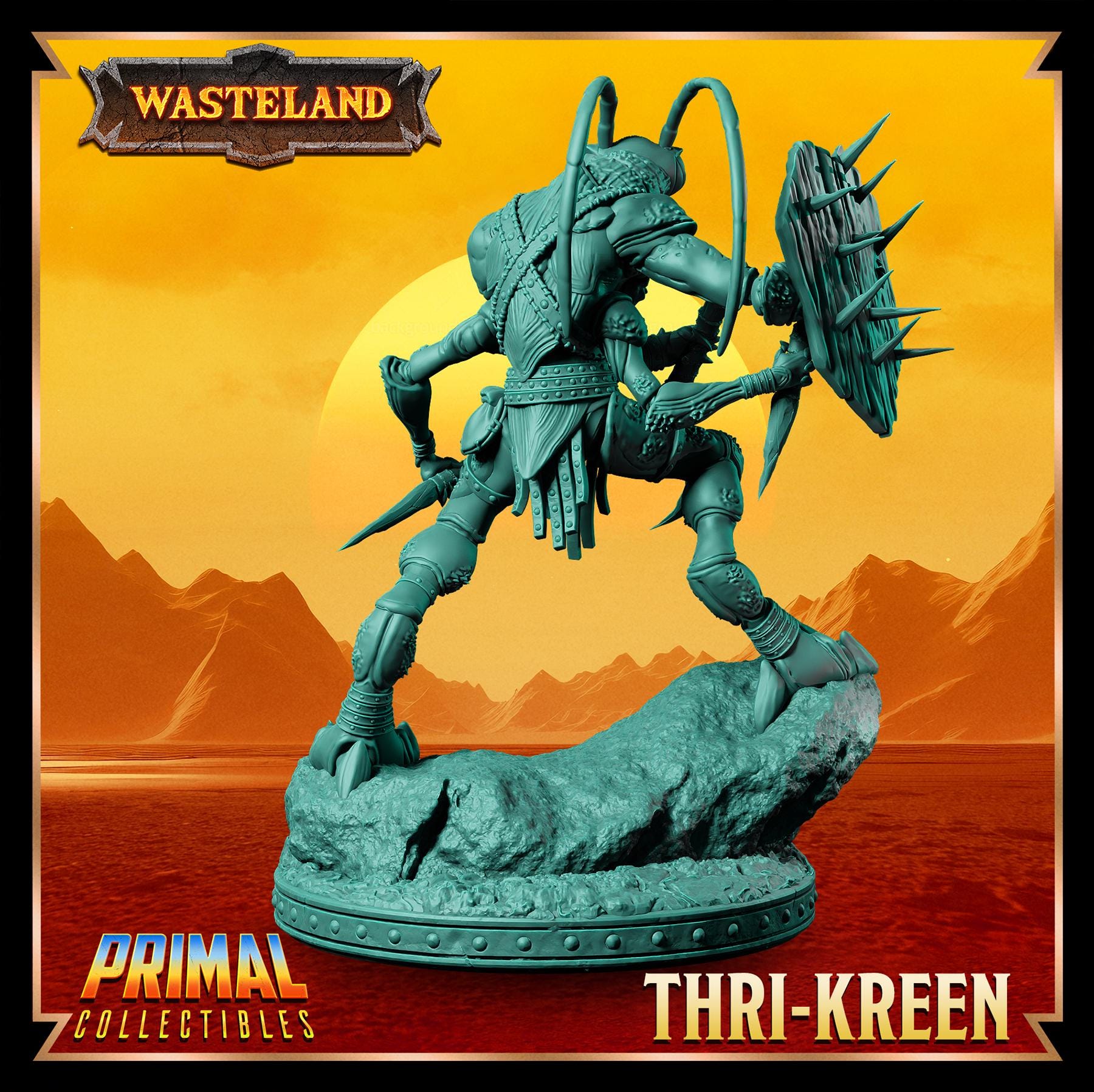 Thrikreens | Wasteland | Tabletop Scale | TTRPG D&D Miniature | Primal Collectibles