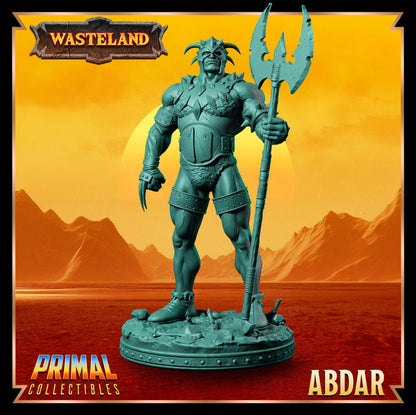 Warrior Abdar | Wasteland | Tabletop Scale | TTRPG D&D Miniature | Primal Collectibles