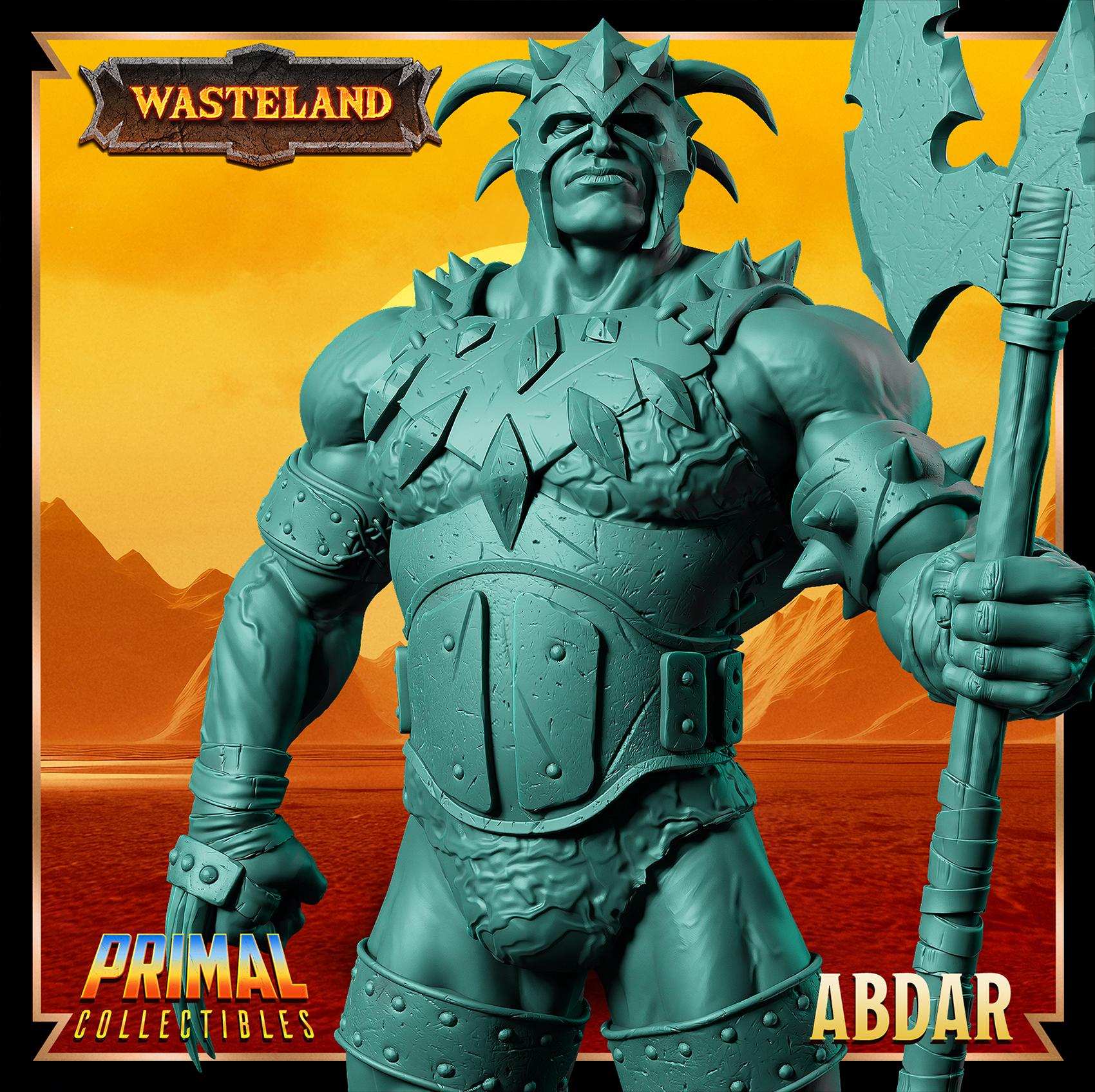 Warrior Abdar | Wasteland | Tabletop Scale | TTRPG D&D Miniature | Primal Collectibles