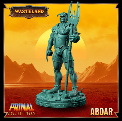 Warrior Abdar | Wasteland | Tabletop Scale | TTRPG D&D Miniature | Primal Collectibles